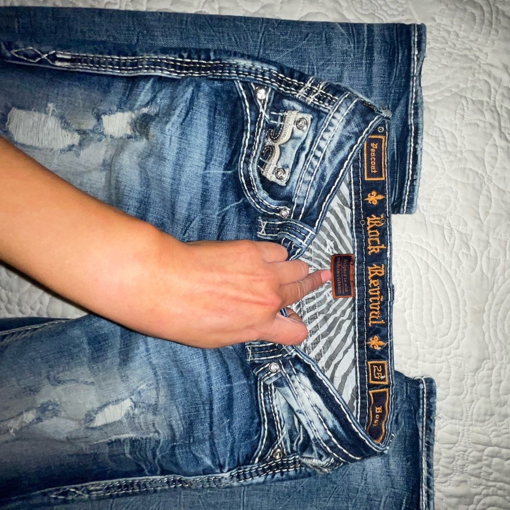 Rock revival boot cut Peacoat jeans